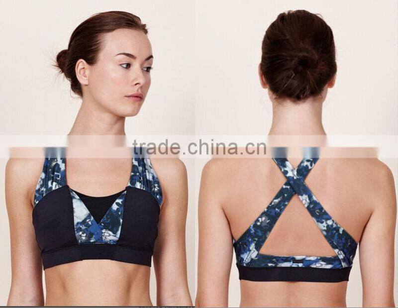 Santic custom fitness sports bra wholesale woman cool sport wear
