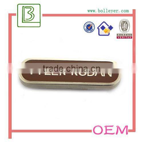 metal plated enamel brand logo metal tag