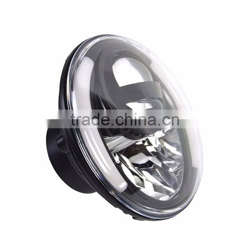 7" Motorcycle 30w H4 Hi/Low LED Headlight W/ Amber LED turn Signal Lamp Fits Harley Jeep JK CG125 Cafe Racer Bobber
