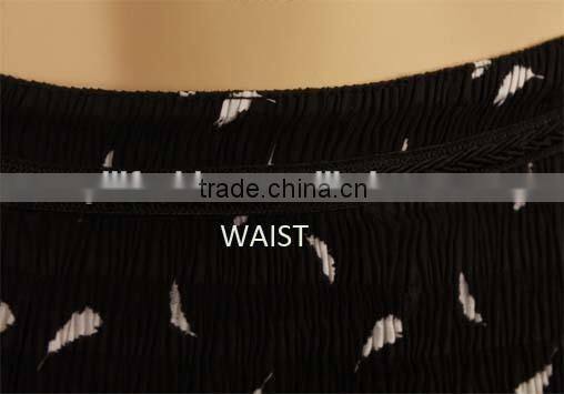 plus size 2016 spring new style high waist chiffon ladies capri trousers