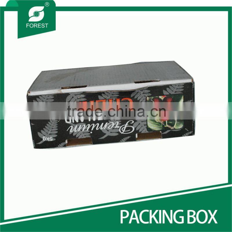 TWO PIECES CORRUGATED FRESH FRUITS PACKAGING BOXES WITH OFFSET PRINT