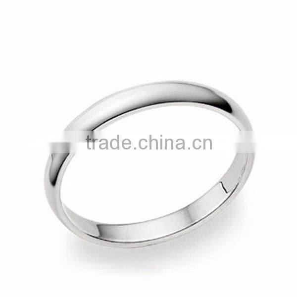 3MM 925 Sterling High Polish Plain Wedding Silver Band Ring