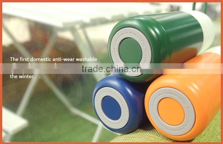 Wholesale Promotional double wall insulated vacuum stainless steel water bottle with portable rope