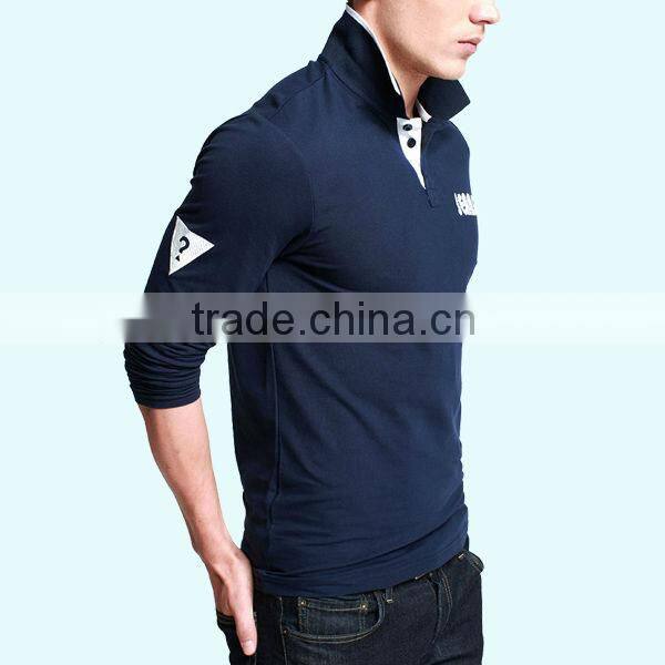 Cheap Plain White Long Sleeve Polo Shirts for Men
