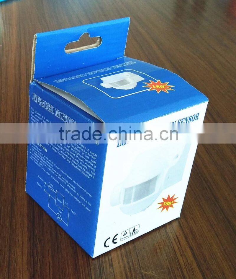 IP44 CE 180 degree infrared PIR motion sensor switch