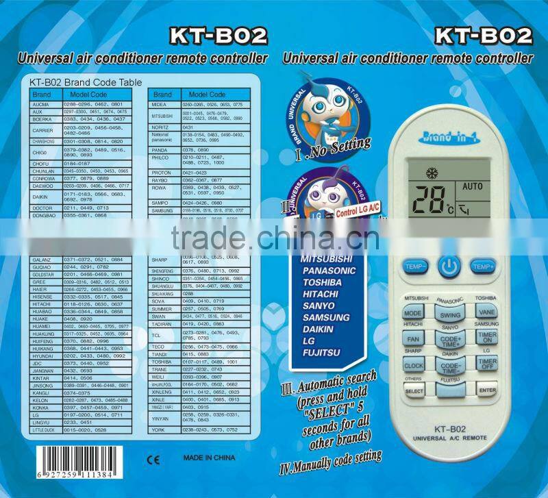 KT-B02 hot air conditioner remote control switch universal remote control