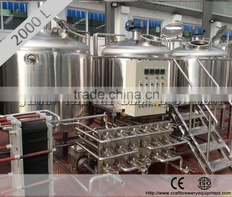 Start a 2000 L two vessel steam heating method microbrewery cost