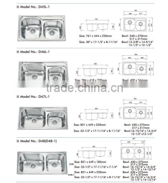 SUS304 round corner kitchen sink