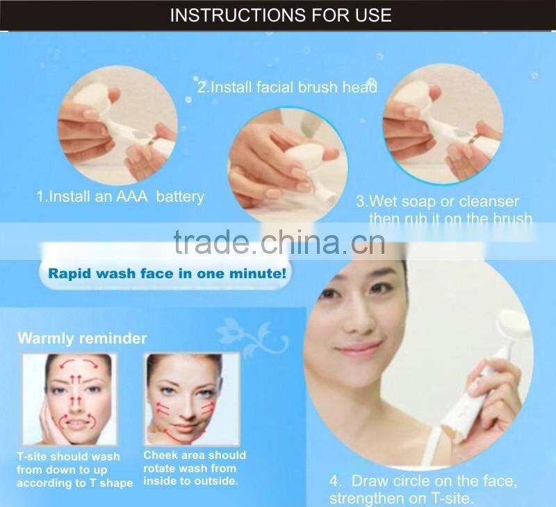 Korea hotsale electric facial cleansing brush different color