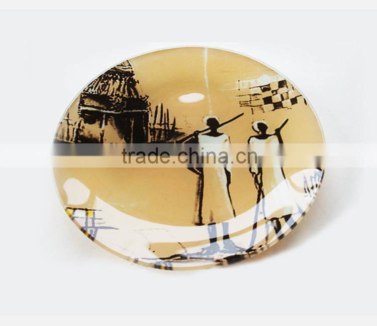 round glass dinner set