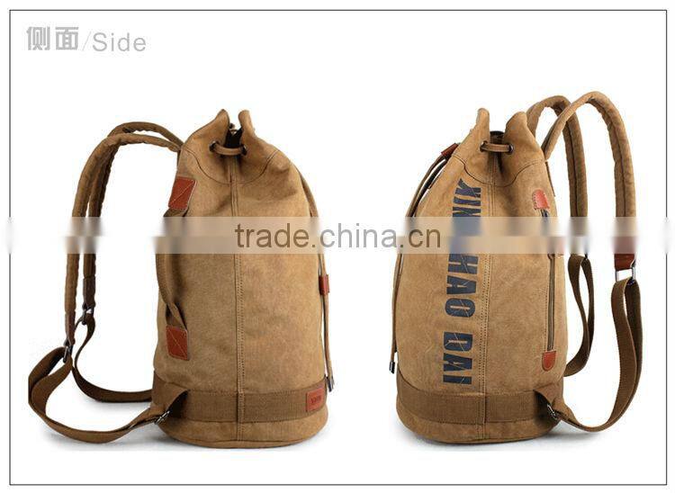 Top quality customized canvas backpack for men, canvas bag