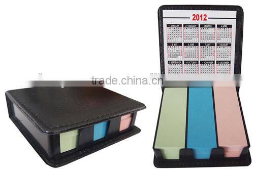 Leather cover memo box hot sell costom design
