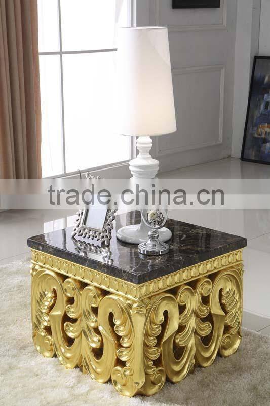 hand carved new classic gloden foil livingroom furniture fabric sofa sets AL187