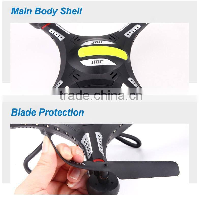 Headless mode drone with camera and LED lights