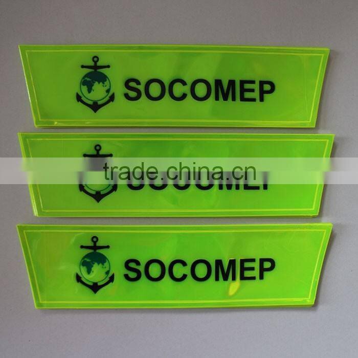 Reflective velcro plate & run men name card