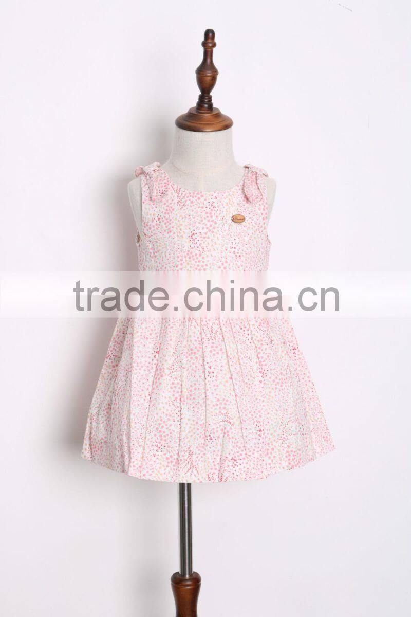 Hot sale kids dress with factory independent design vest girls dresses