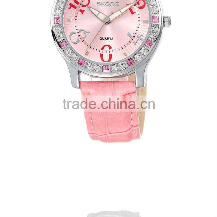 Colorful genuine leather women simple personalized watch