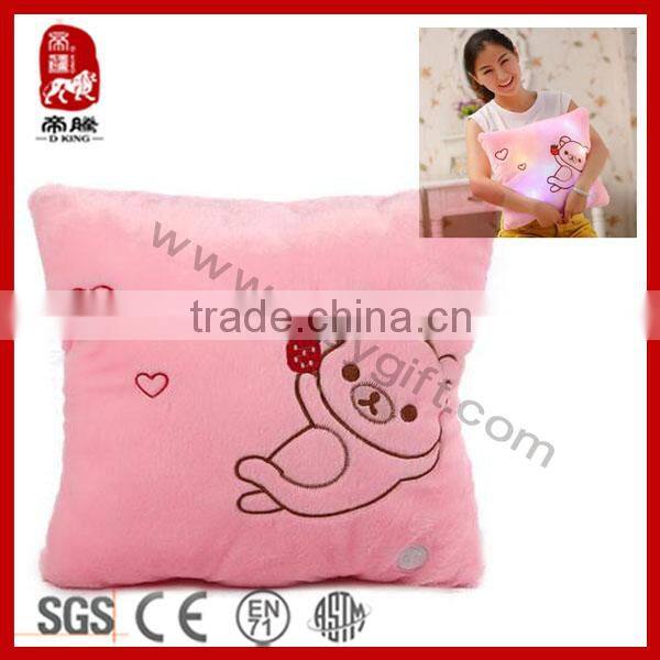 2014 new product soft toy shiny pillow plush led pillow