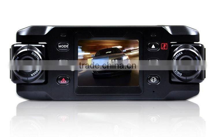 2.0 Inch 720P Full HD 3.0M Pixel 2 Camera Lens G-Sensor GPS Tracker Car Video Recorder