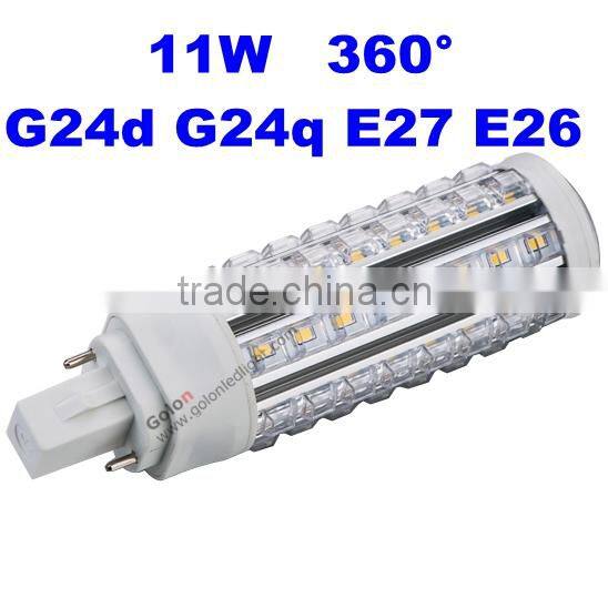 g23 2 pin led lamp 11W led pin light 100-277v repalce 26w cfl 3 years warranty g23 led lamp 11w