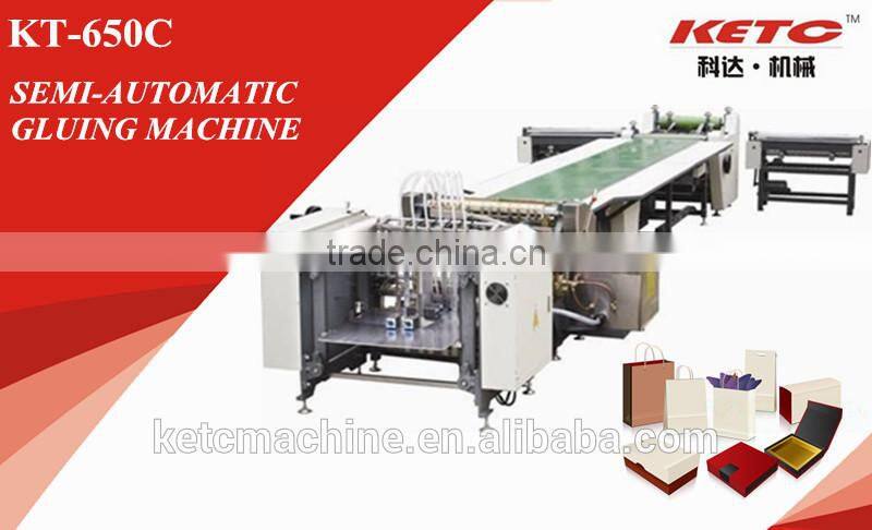 KT-650C SEMI-AUTOMATIC GLUING MACHINE