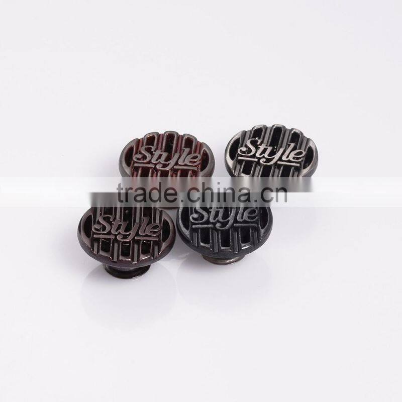 Custom denim engraved logo buttons screw metal buttons