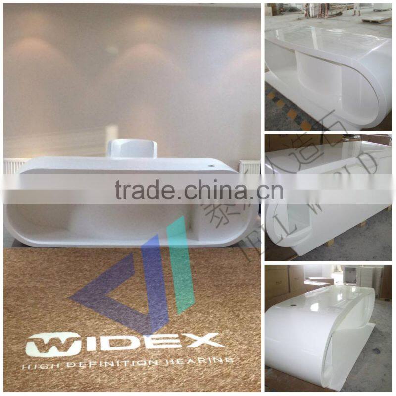 Fashionable modern indoor office design faux stone/solid surface executive office desk