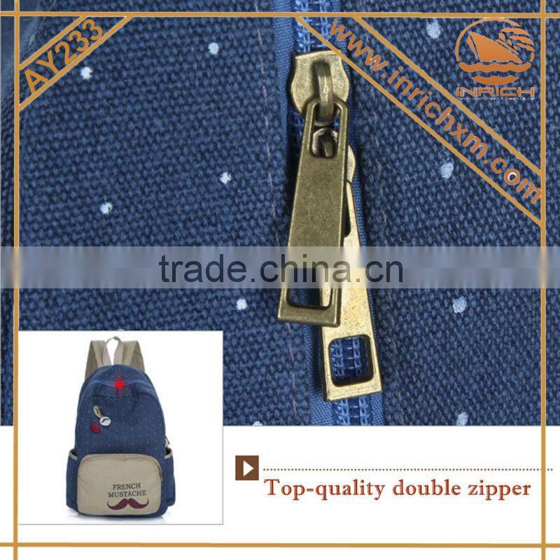 Colleage Student's School Bag Canvas Rucksack Backpack