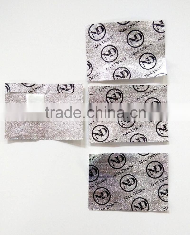 nail polish remover wrap alu foil sheets with embossed logo