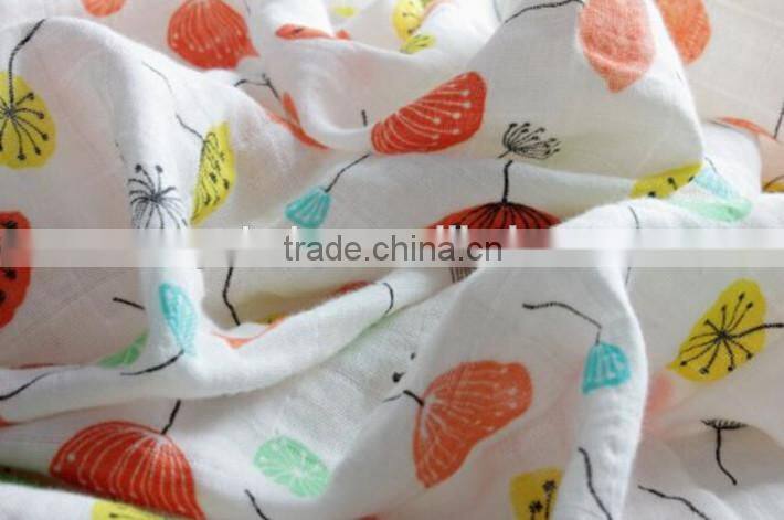 100% Organic Cotton Soft Baby Swaddle Newborn Baby Muslin Blanket