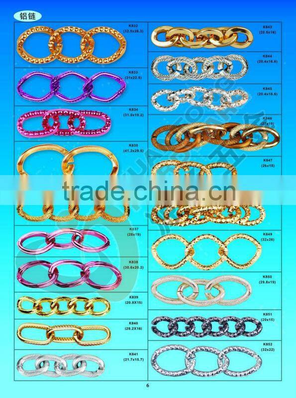 matt nickel color o shape chain 27.5*18.5mm
