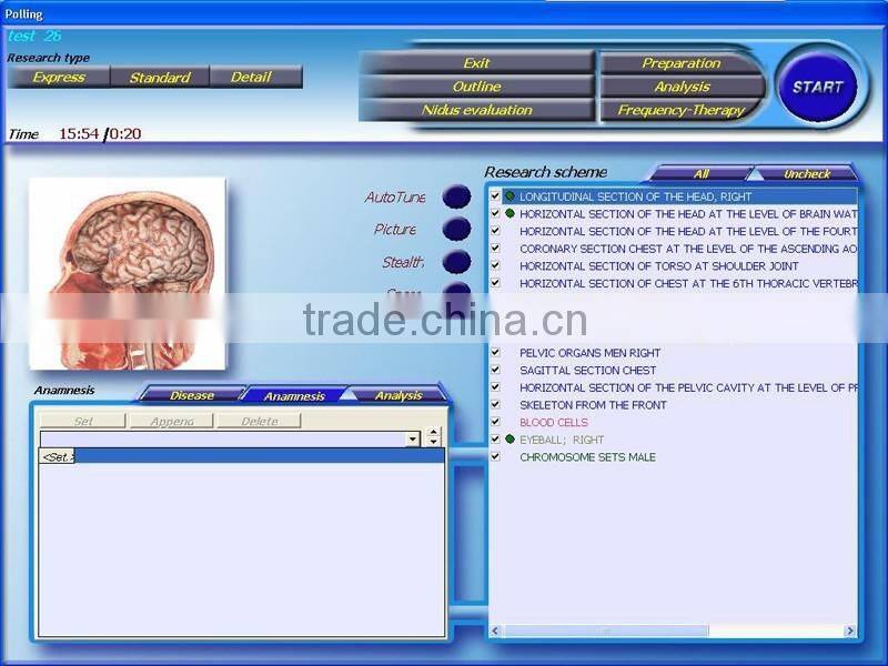 2016 Best selling 3d nls quantum resonance magnetic body health analyzer