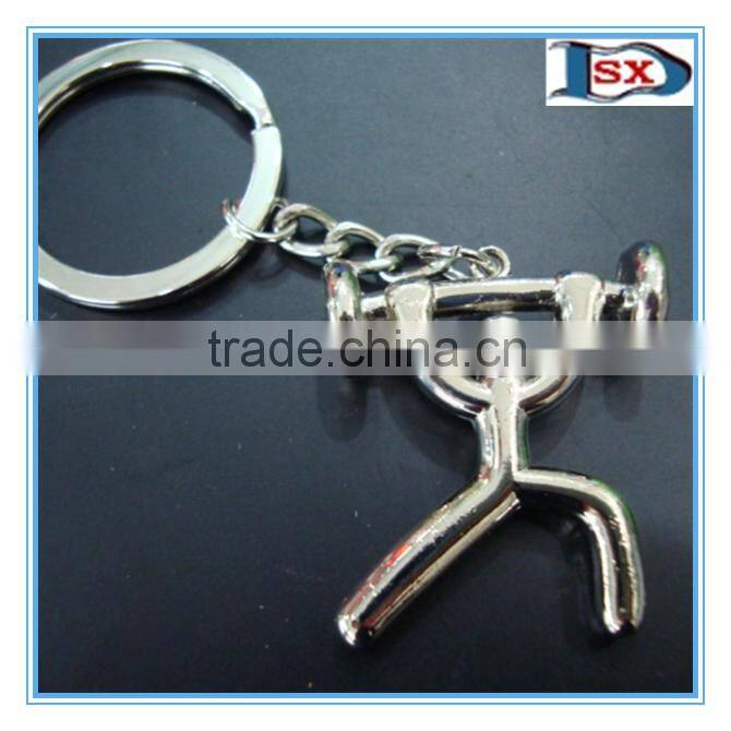 3D sports badminton and shuttlecock racket keychain sets for sportsmen
