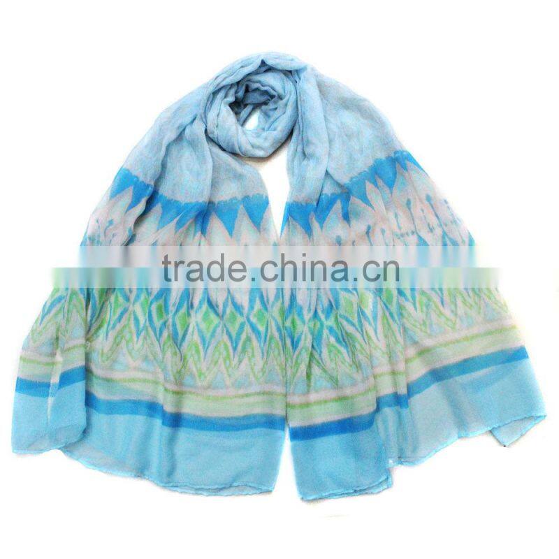 coco tree printing spring and summer poly scarves