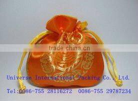 Chinese Asian Silk & Satin Fortune Cookie Coin Purse