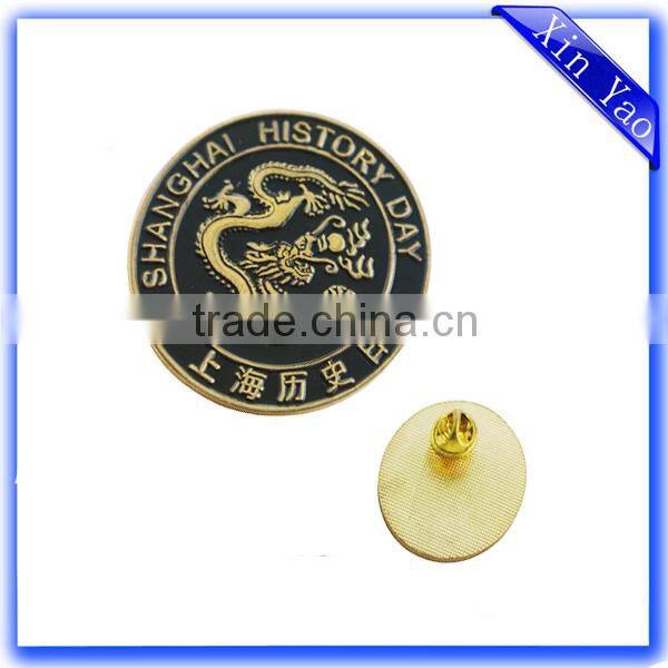 Personalized die struck 3D dragon custom metal logo lapel pin