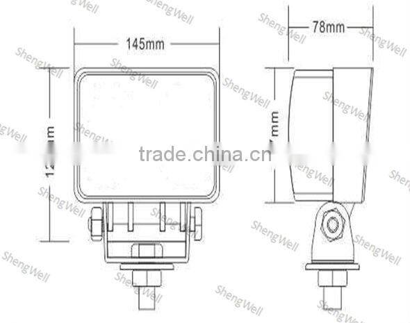 ShengWell auto 33W 9--32V Epistar LED work light IP67 factory directly 1year warranty car led work light magnetic led work light