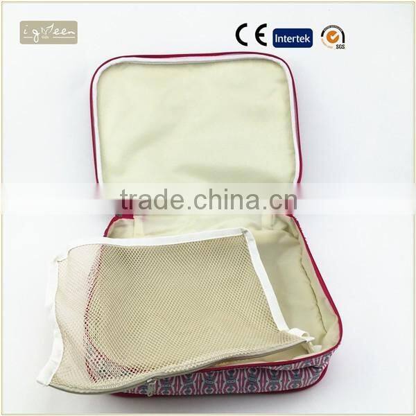 Dual zipper water proof washing bag travel