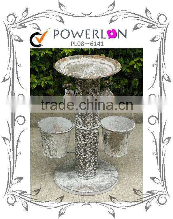 Cheap Elegant Metal Bird Freeder Plant Pot Garden Ornament For Patio Backyard I29M TS05 X00 PL08-6140