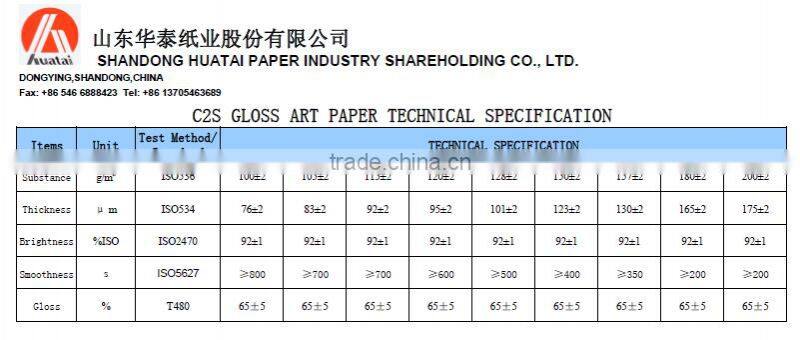 Cheap Price Two Sides Coated Glossy C2S Fine Art Paper 115gsm