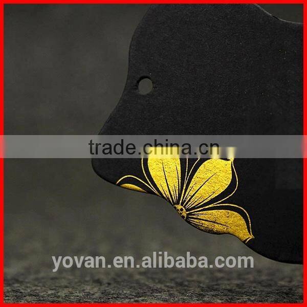 High Quality Gold/Silver Foil stamping Hang Tag Label Wholesale
