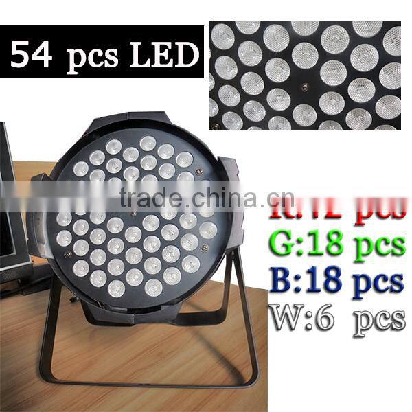 54pcs 3w led rgbw stage par light