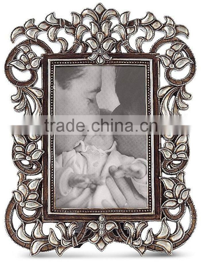 Antique metal zinc alloy classical photo frame home decorative