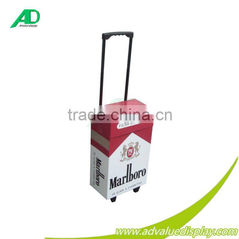 paper trolley display/corrugated display trolley/carton luggage trolley box