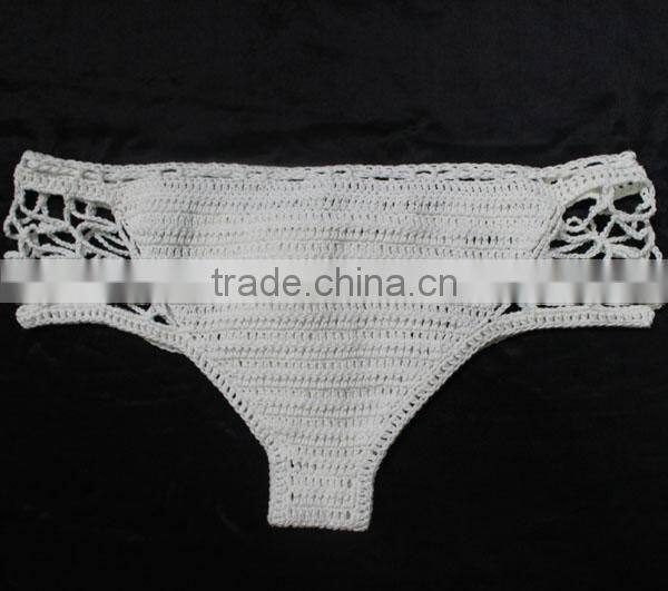 Best selling beige bikini crochet sexy girls micro bikini bottoms