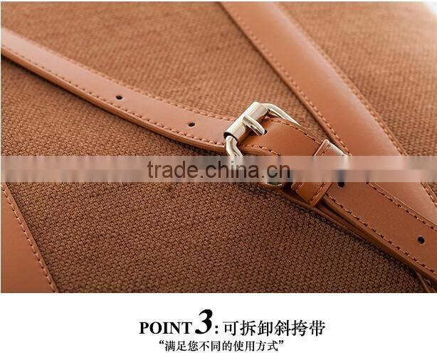 Genuine Leather and Fabric men bag leather messenger branded hand bags for women bags made of leather