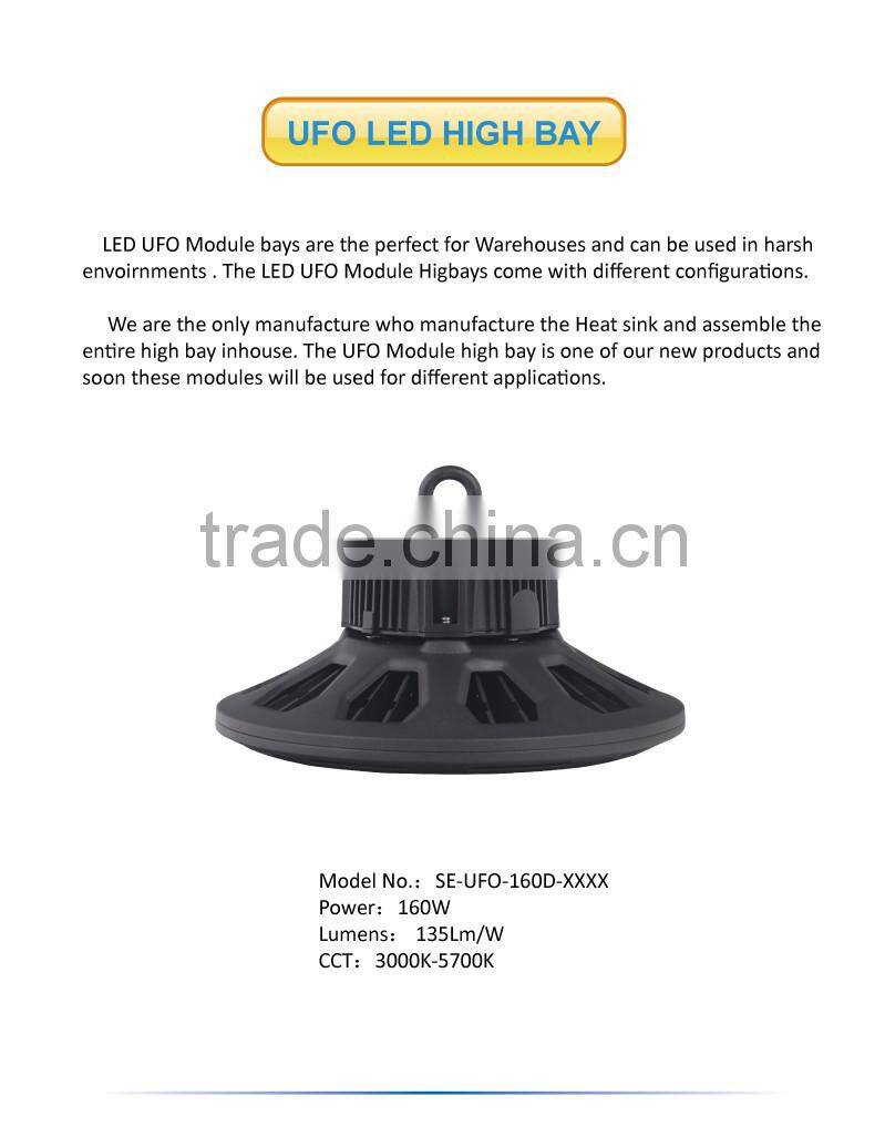 Outdoor Lighting IP65 UFO LED High Bay Light 160W