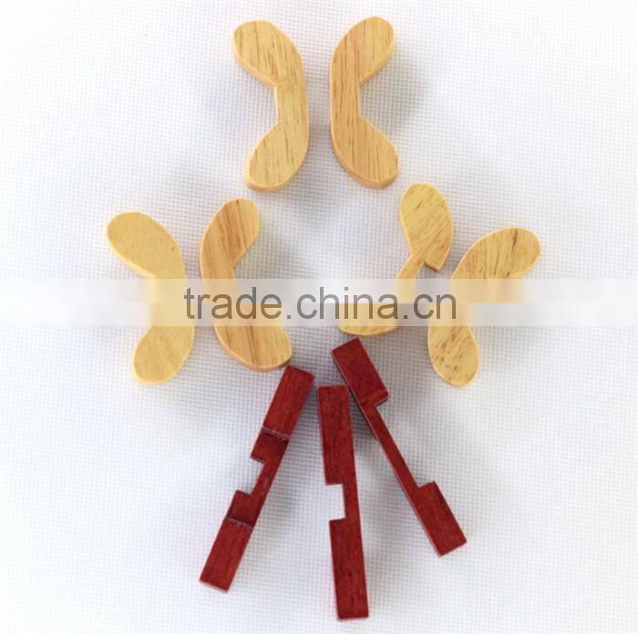 Amazing challenging brain trainning wooden construction puzzle