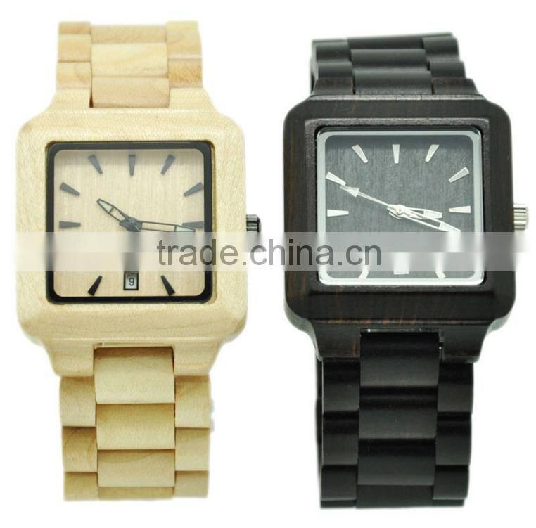 2016 New arrival Japanese movement wood watch wrist watches for couples