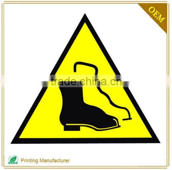 Factory Price Custom Safety Triangle Warning Sign Label Printing
